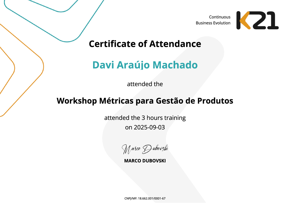 Certificado K21